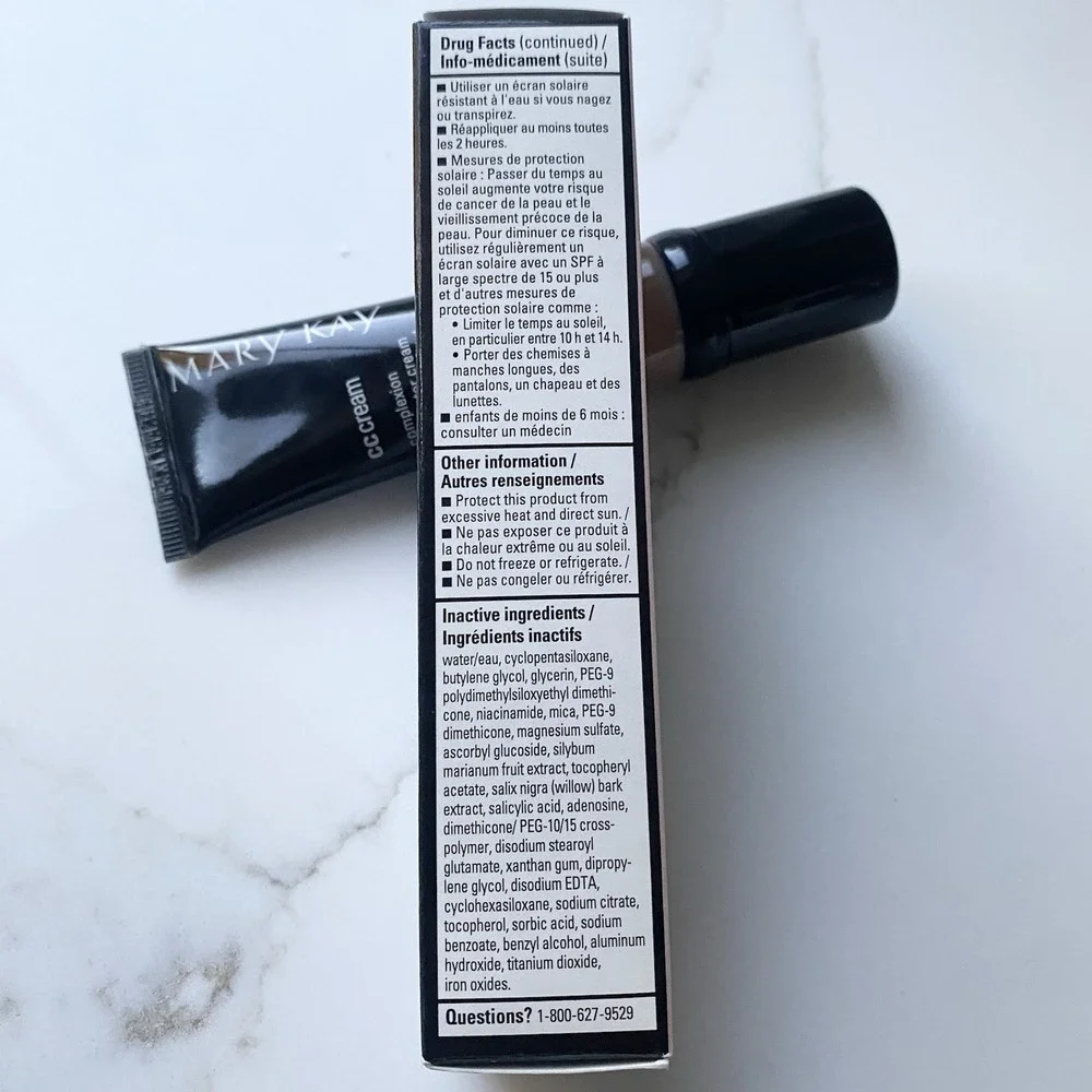 Mary Kay CC Cream Sunscreen Broad Spectrum SPF 15  072825 Deep 1 fl oz 6/24‎ Exp